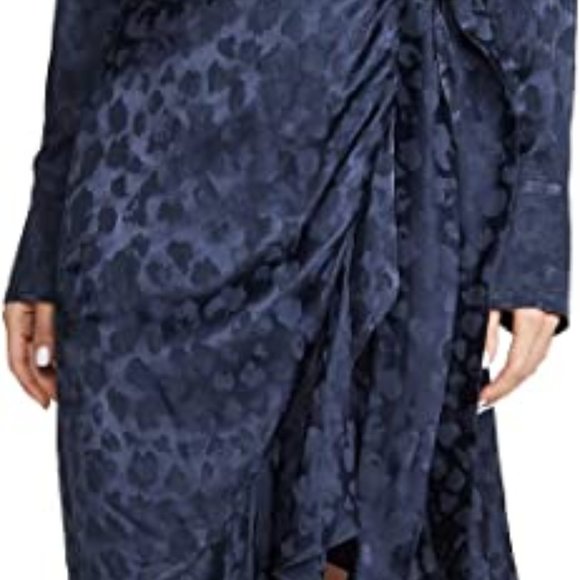 Parker | Marin Collared Wrap Midi Dress | Size 8 - Picture 9 of 9